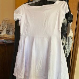 Off the shoulder skater style dress